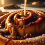 Here's a realistic image of the perfect cinnamon roll filling, highlighting the rich and gooey texture of the butter, brown sugar, cinnamon, chopped nuts, and vanilla cream. You can view and download the image above.