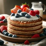 Grain Pancakes with Greek Yogurt and Mixed Berries