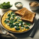 Spinach and Feta Omelette Recipe with Whole Wheat Toast Recipe