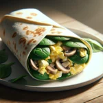 Egg Spinach Mushroom Breakfast Wrap