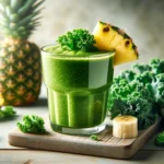 Green smoothie kale pineapple banana