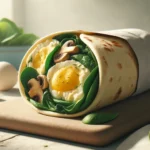 Egg Spinach Mushroom Breakfast Wrap