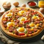 Breakfast Pizza Recipe: Scrambled Eggs, Turkey Sausage, Veggies